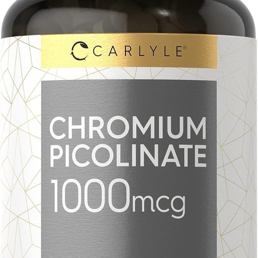 Carlyle Chromium Picolinate 1000 mcg supplement bottle.